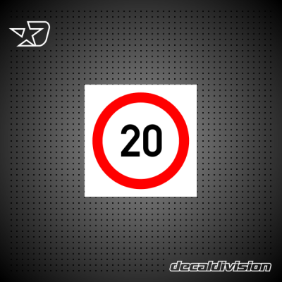 Speed Limit Sign 20km Speed Limit Sign 20km